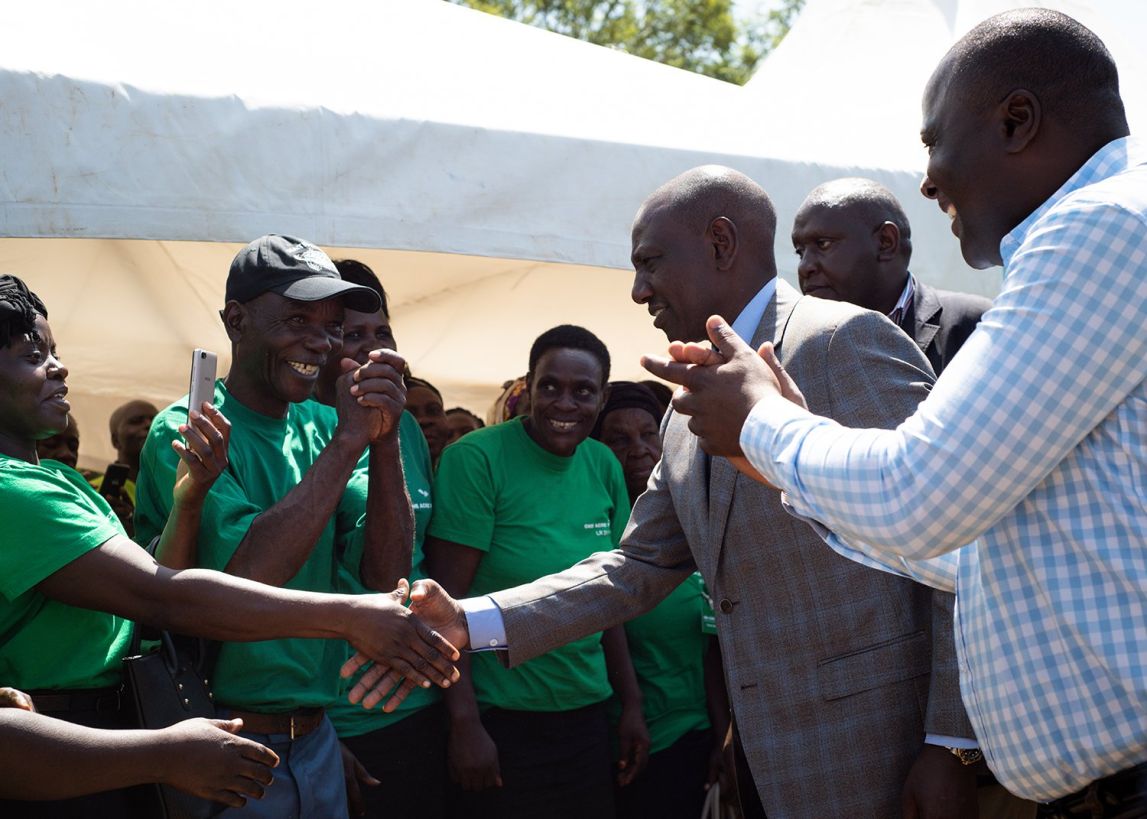 Kenyan Deputy President, Dr. William Samoei Ruto meets farmers in Kakamega, Kenya.